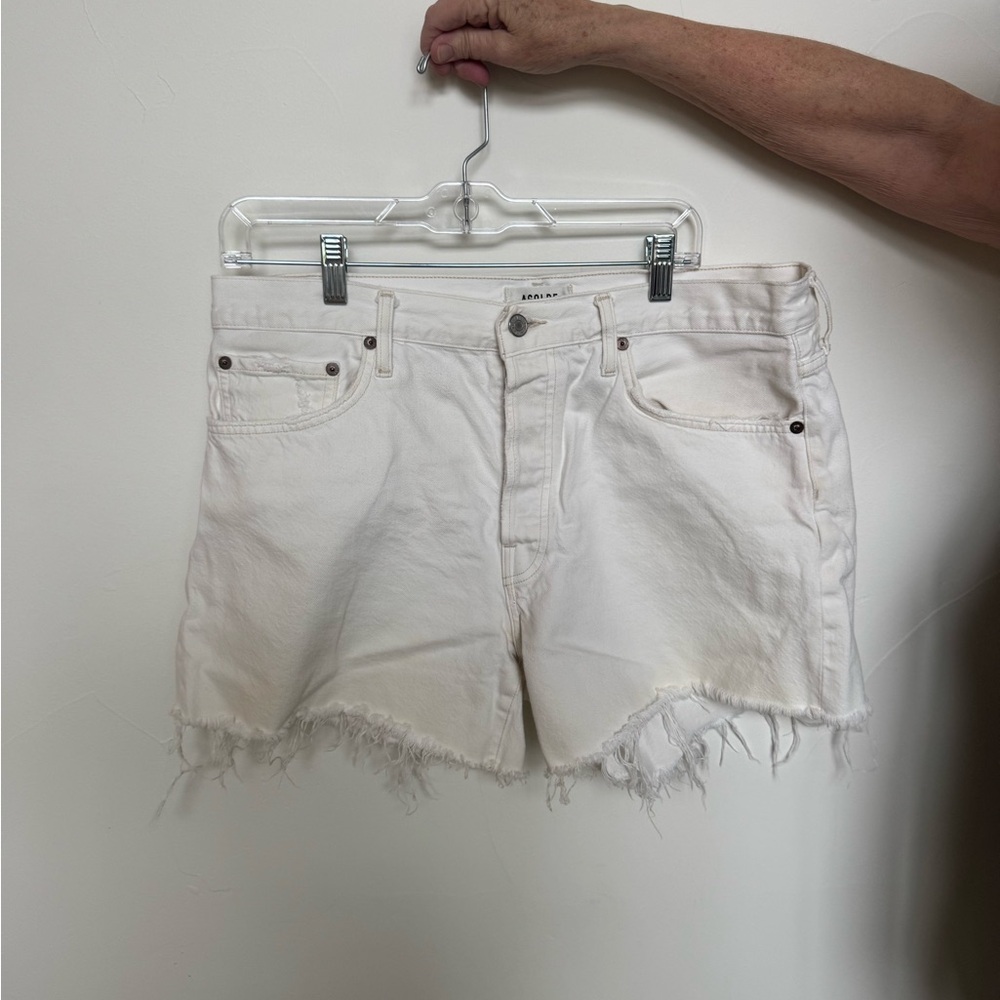 Women's White Denim Shorts